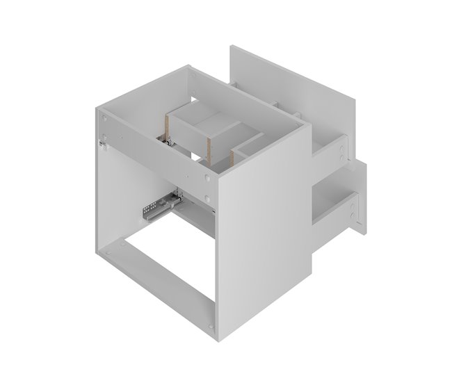 Mueble bajo lavabo 2 compartimientos encimera Aurora 80 Blanco