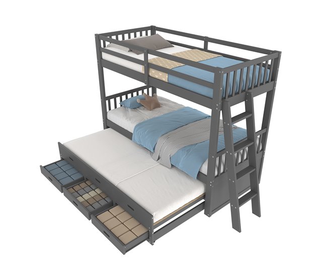 Cama litera 95x244 Gris