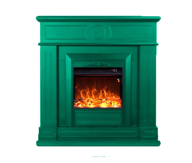 Chimenea de Suelo con Quemador De 1500w Mpc Camino Lipari Turquesa