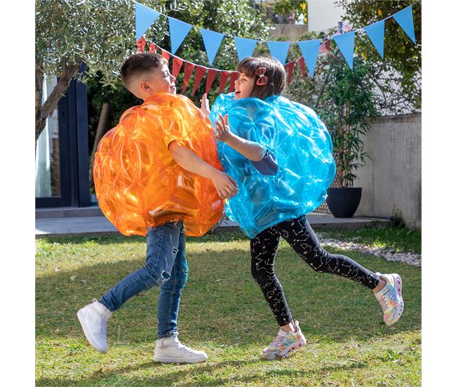Pelota Burbuja Hinchable Gigante Parachoques Azul