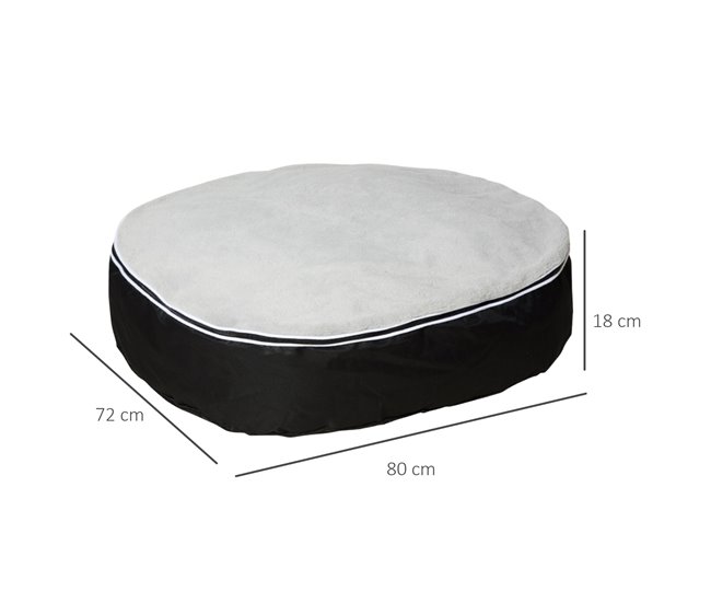 Cama para Perros Tela Oxford, Felpa y Algodón PP PawHut Multicolor