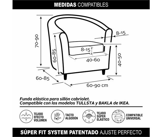 Funda para sillón NIAGARA Gris