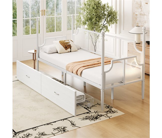 Camas individuales 97x210 Blanco