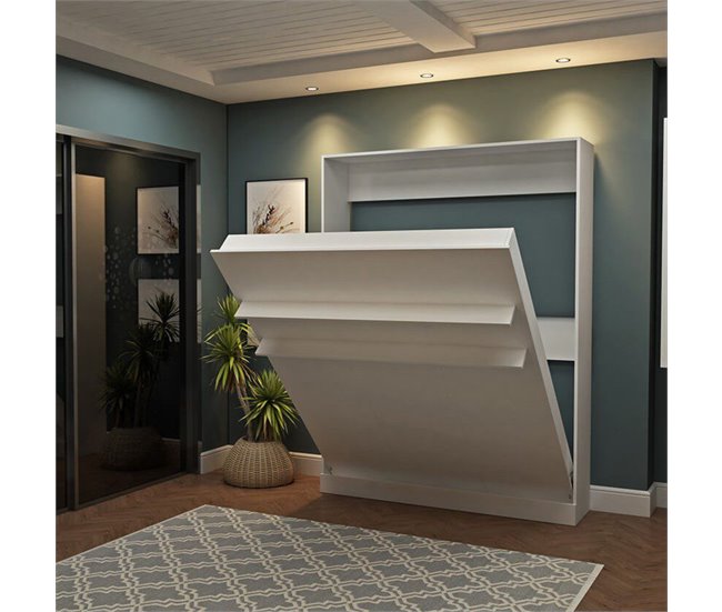 Cama abatible vertical Blanco