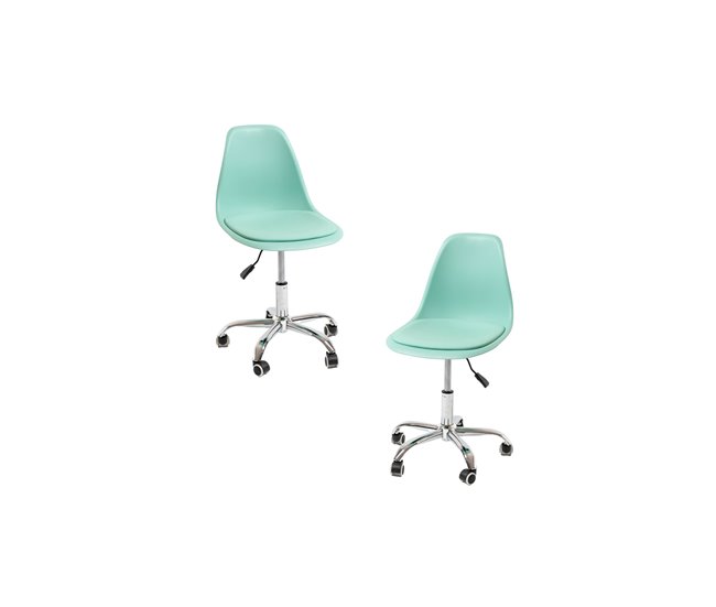 Pack 2 Sillas Dami Office Azul/ Verde