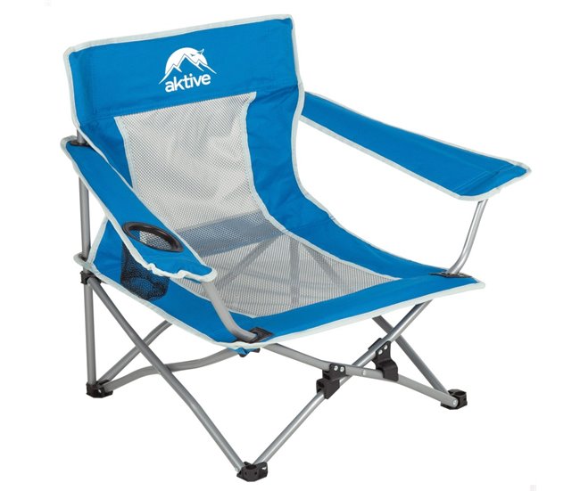 Aktive Silla de playa plegable Azul
