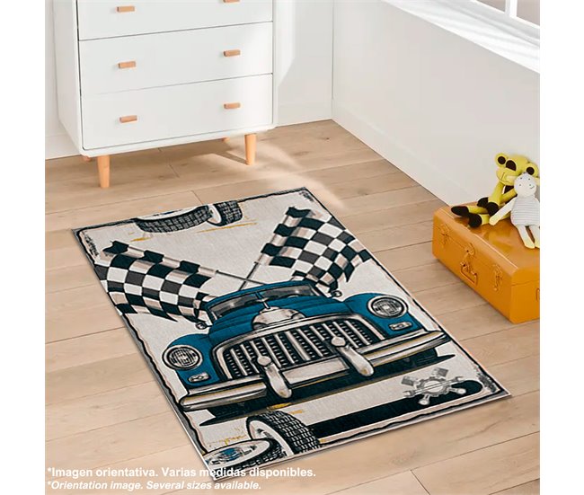 Alfombra De 100 X 150Cm 150x100 Azul