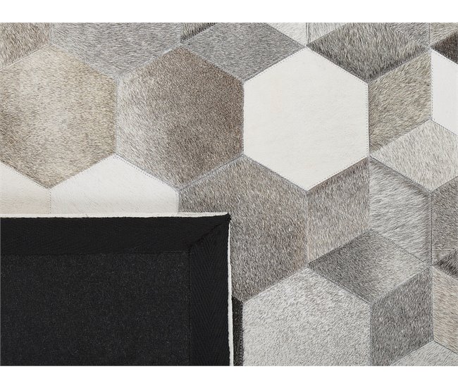 Beliani Alfombra de pelo corto SASON 140x200 Blanco/ Beige