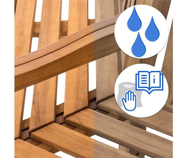 Banco de jardín - Sonja - Madera 250x250 Marron