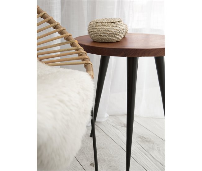 Beliani Conjunto de mesas DENNY 45x45 Marron