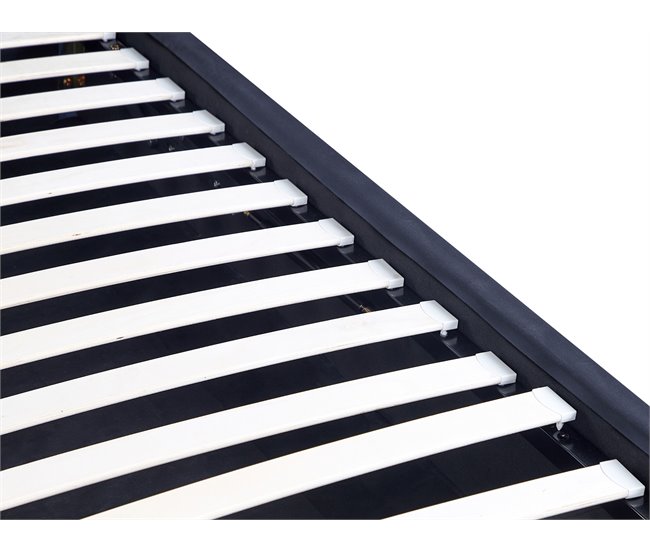 Beliani Cama con somier Terciopelo VERNOYES 170x214 Negro
