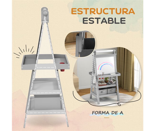 Caballete de Pintura MDF AIYAPLAY Gris