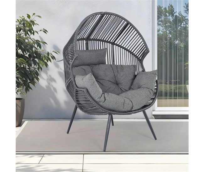 Sillón de jardín OCEAN color gris oscuro Gris Oscuro