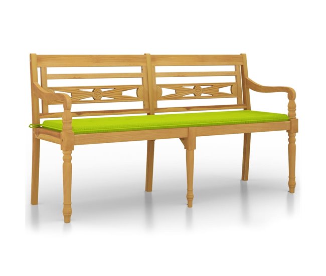 Banco de madera batavia con cojín 150x51 Antracita