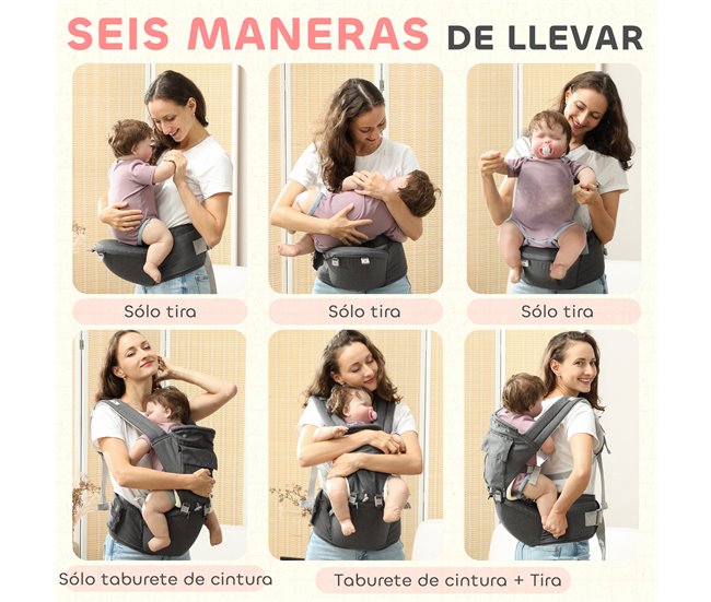 Portabebés 300D AIYAPLAY Gris