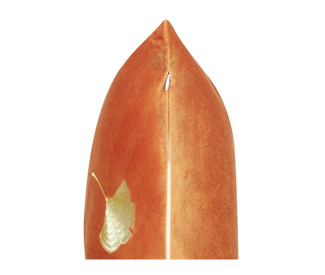 Beliani Cojín decorativo TULIP Naranja