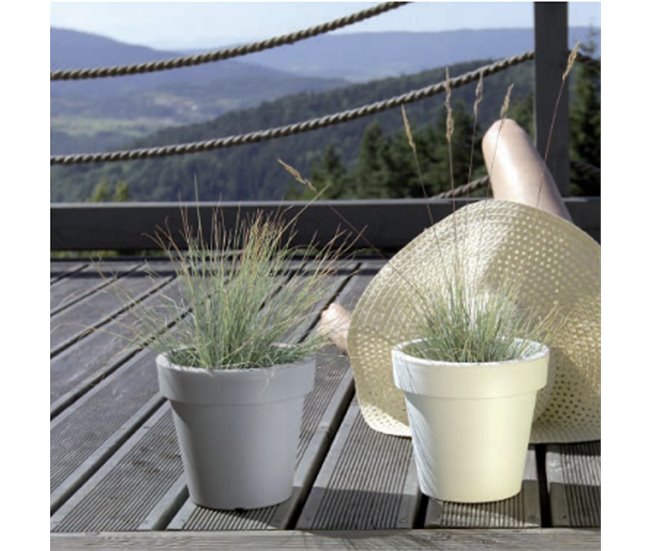2x Maceta de plastico Lofly Blanco