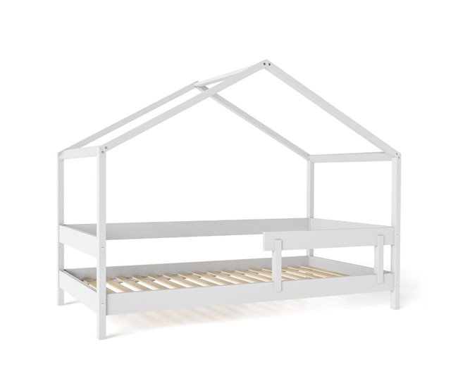 YappyHytte Cama cabina infantil de madera 80x169 Blanco