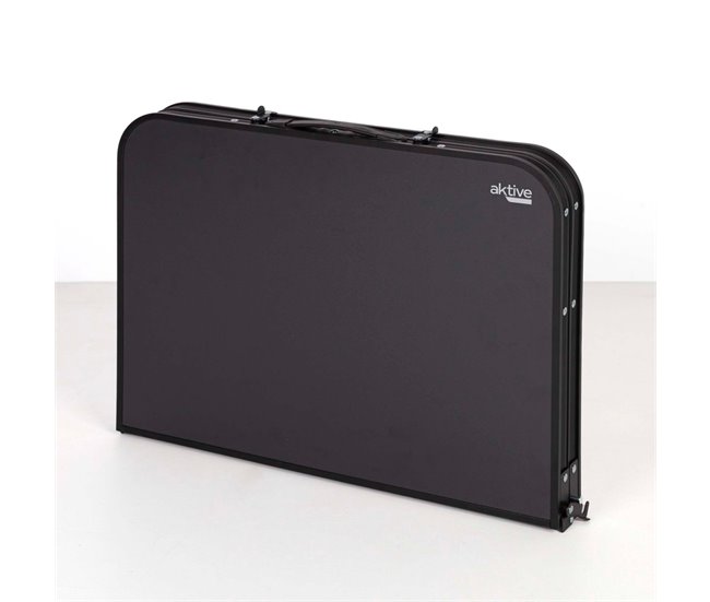 Aktive Mesa plegable camping maletín antideslizante negro c/sistema de nivelación Negro