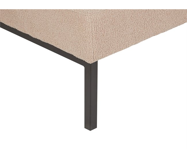 Beliani Chaise longue Bouclé CHINON Beige