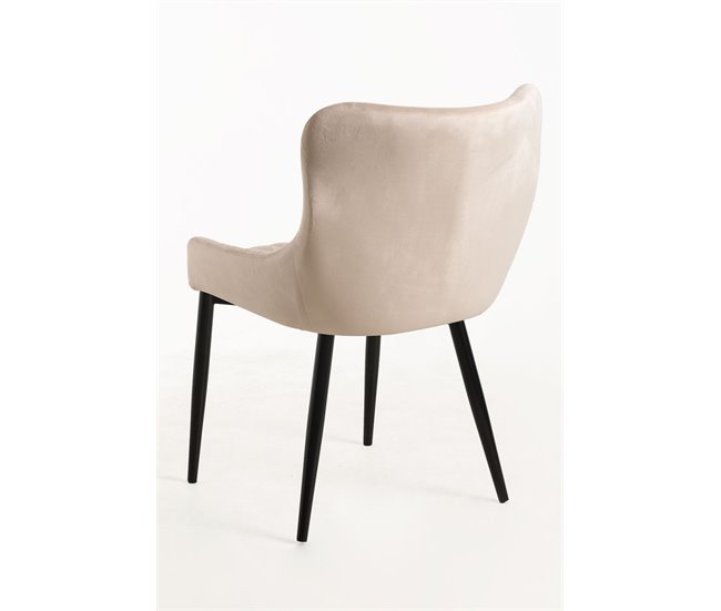 Silla Sanda Terciopelo Beige