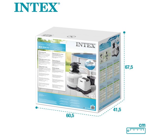 Depuradora arena INTEX krystal clear 10.500 litros/hora 0,60 hp Blanco