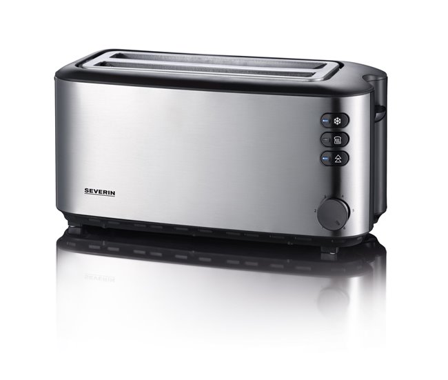 Tostador Automático de 2 ranuras largas Severin AT 2509 - 1400 W Gris