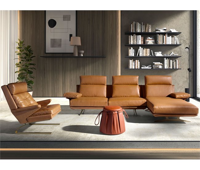 ANGEL CERDA Sillón piel camel Camel