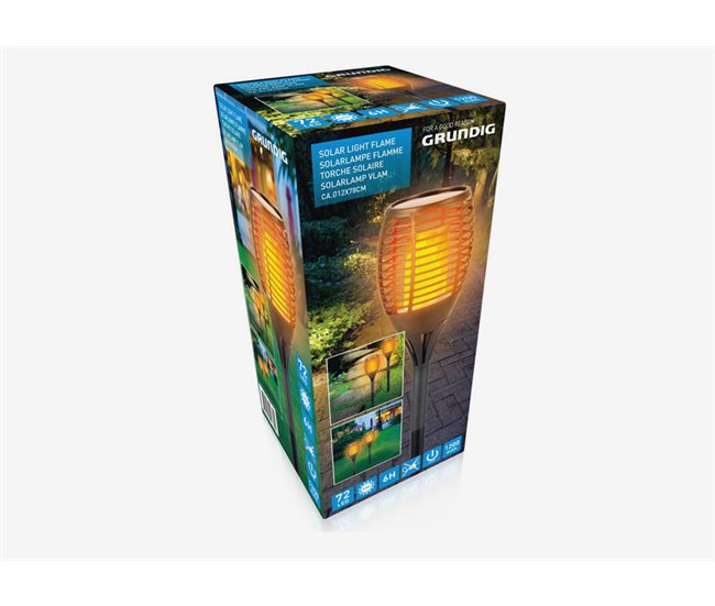Antorcha solar con iluminación Led GRUNDIG Negro