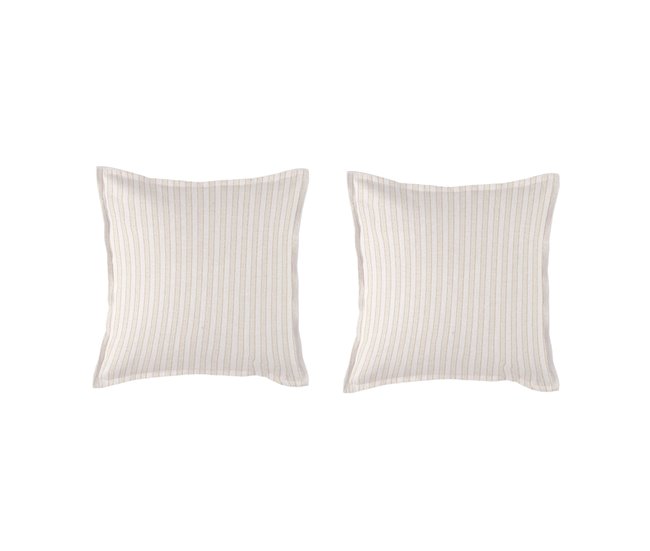 2 Fundas de almohada 100% algodón percal orgánico KERALA Arena