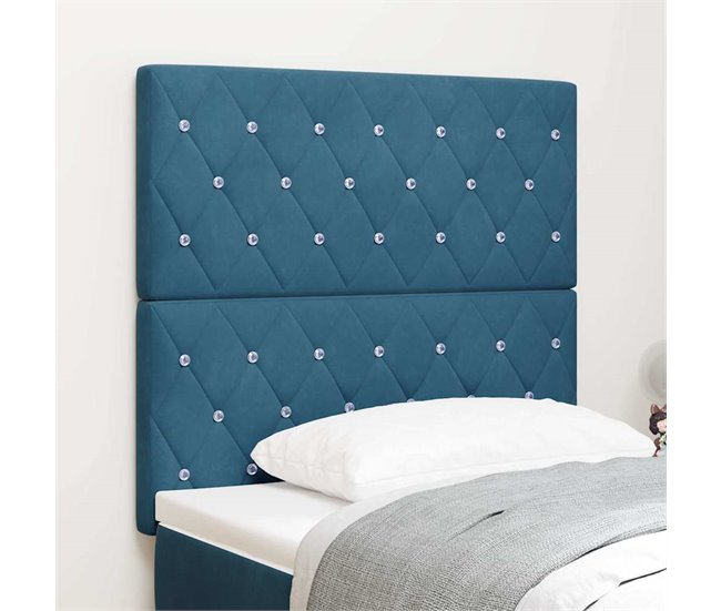 Cabecera De Terciopelo 100 Azul