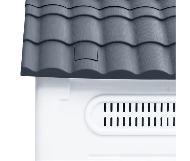 Caseta Para Perros Blanco/ Gris