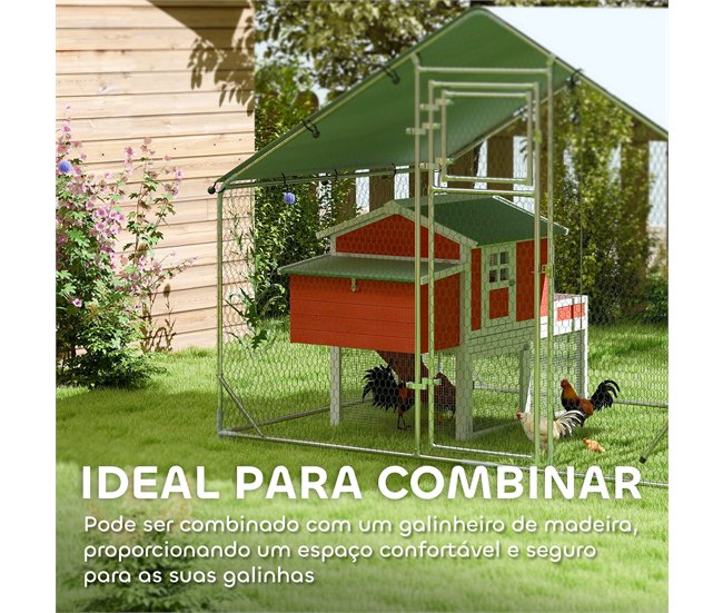 Gallinero para Exterior PawHut Gris