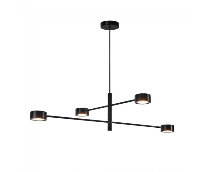 Lámpara de techo LED Clyde (4x4W) Metal Nórdico Negro