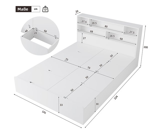 Camas de matrimonio Blanco