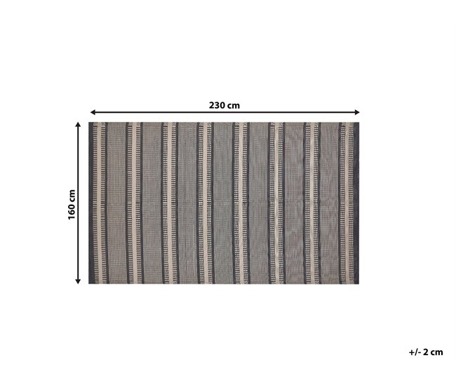 Beliani Alfombra de exterior MANSA 160x230 Negro