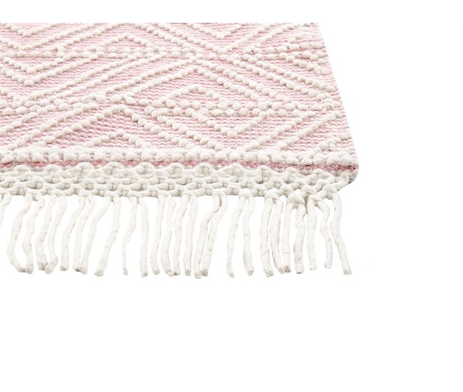 Beliani Alfombra de pelo corto ADANA 160x230 Rosa Talco