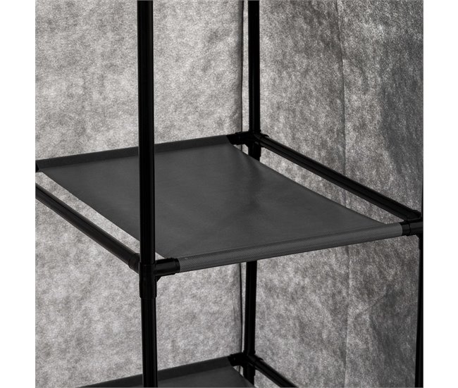Armario Auxiliar Tela con 3 Cajas Gris