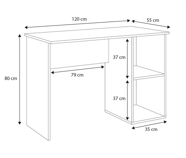 ESCRITORIO MADERA TAKO 120x80 Blanco