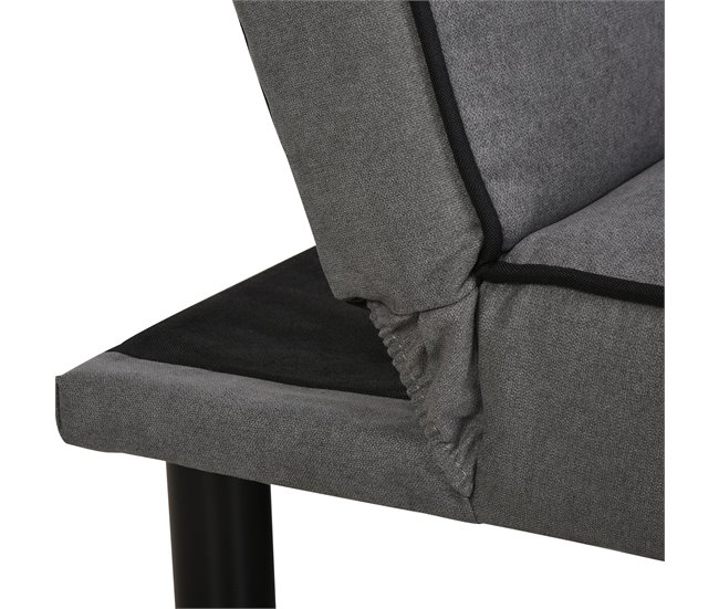 Sofá Cama esponja, eucalipto, MDF de grado E1 HOMCOM Gris