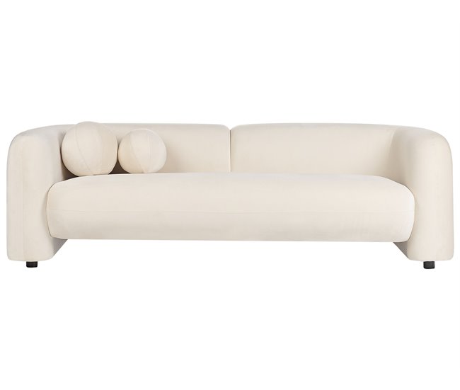 Beliani Conjunto de sofás LEIREN Crema