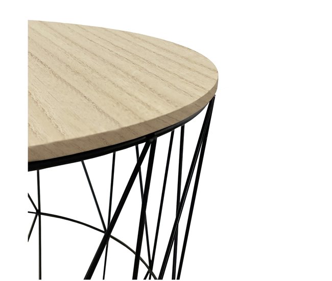 Acomoda Textil – Mesa Pongotodo con Tapa de Madera. 39x39 Negro