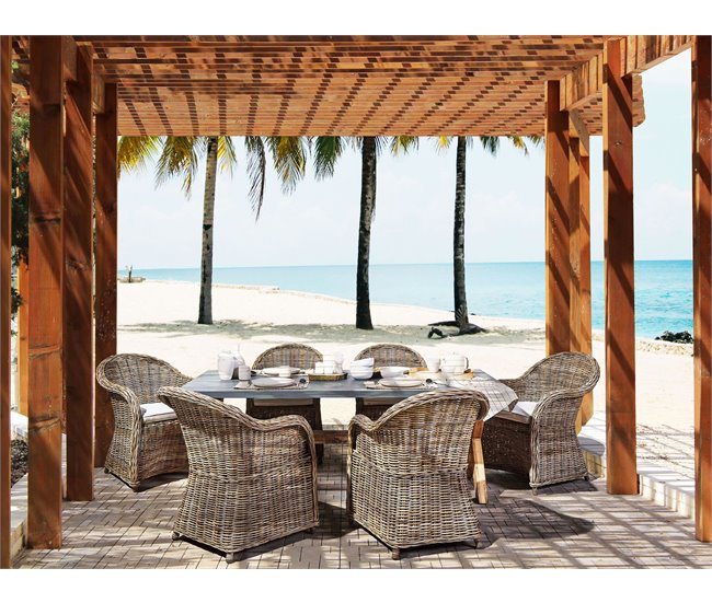 Beliani Conjunto de comedor SUSUA/OLBIA Natural