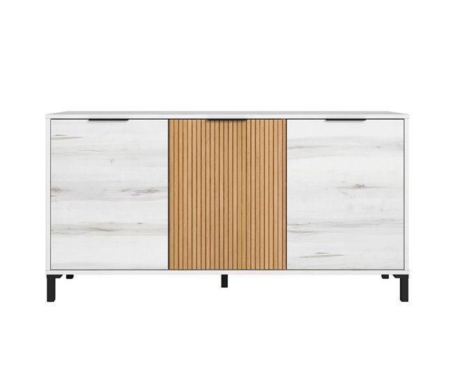 Conjunto Muebles Salón Comedor Tokio Nórdico Blanco/ Madera