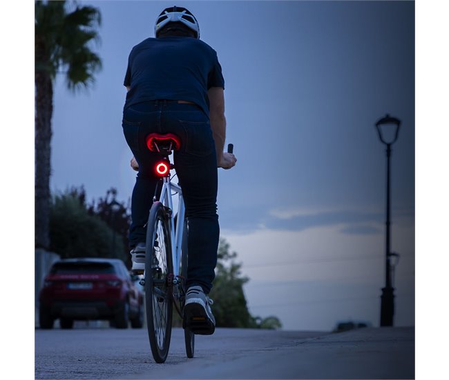 Luz LED Trasera para Bicicleta Negro