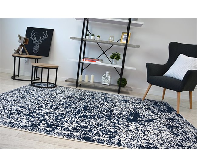 Alfombra SENSE MICRO 81260 VINTAGE 160x230 Azul Marino