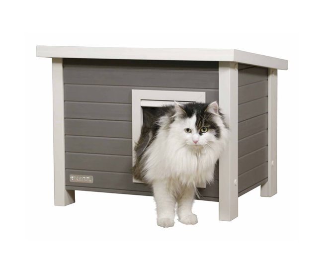 Casa Para Gatos Gris