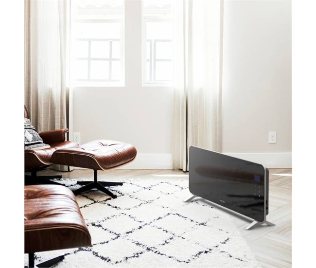 B Panel Calefactor de Cristal con WiFi W | UNIVERSALBLUE Negro