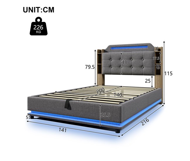 Canapés abatibles Gris