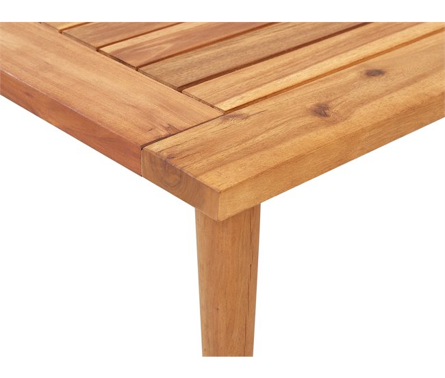 Beliani Conjunto de jardín Madera de acacia Crema